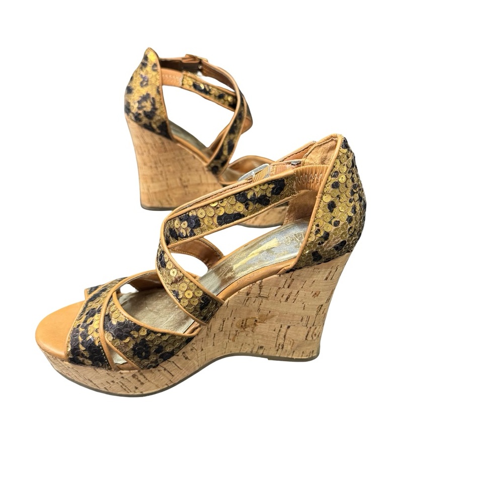 INC International Concepts Sequin Wedge Sandals Size 7 Elegant Summer Style - Picture 2 of 8